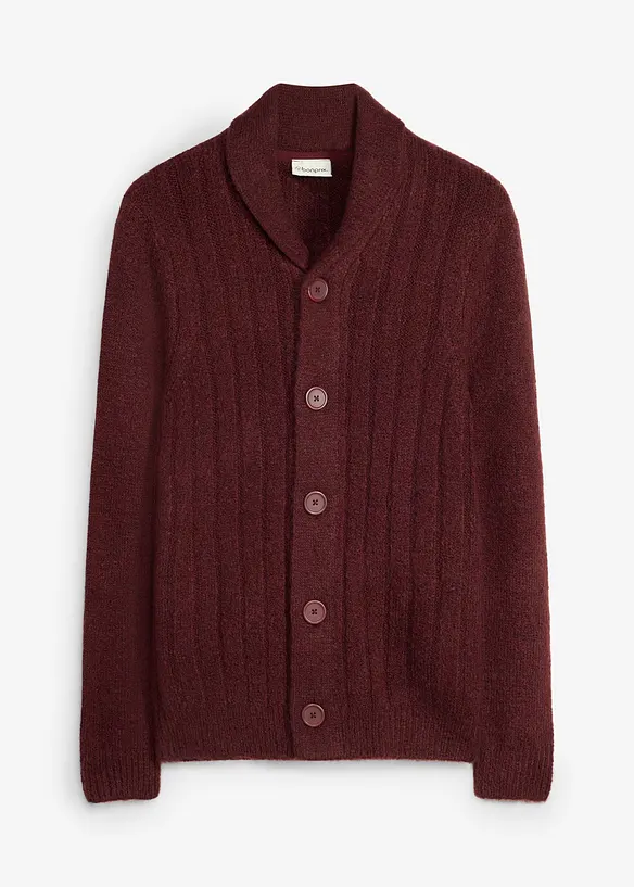 Cardigan med ribbem&oslash;nster, bonprix