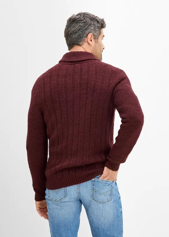 Cardigan med ribbem&oslash;nster, bonprix