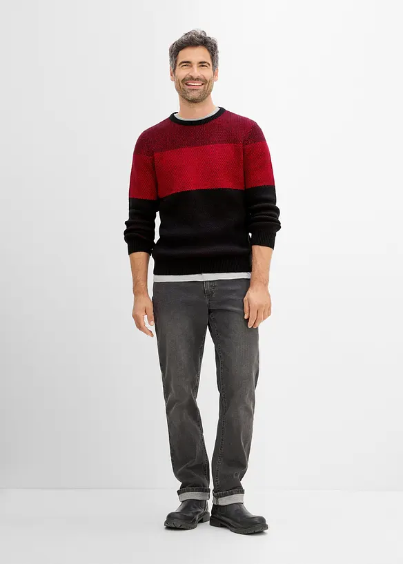 Finstrikket genser i regular fit, bonprix