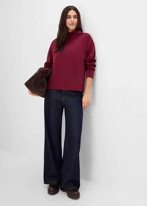 Oversized sweatshirt i myk scuba, bonprix
