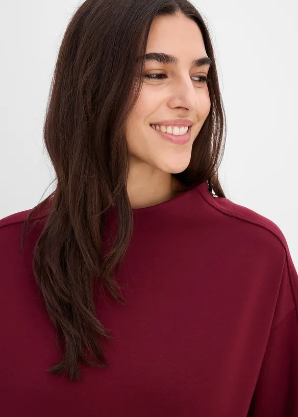 Oversized sweatshirt i myk scuba, bonprix
