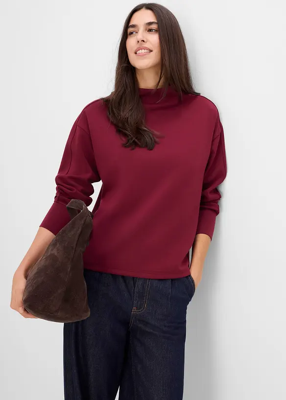Oversized sweatshirt i myk scuba, bonprix
