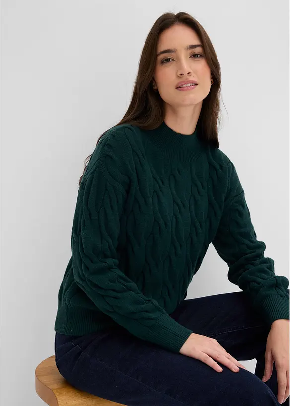 Oversized genser i myk viskosemiks, bonprix