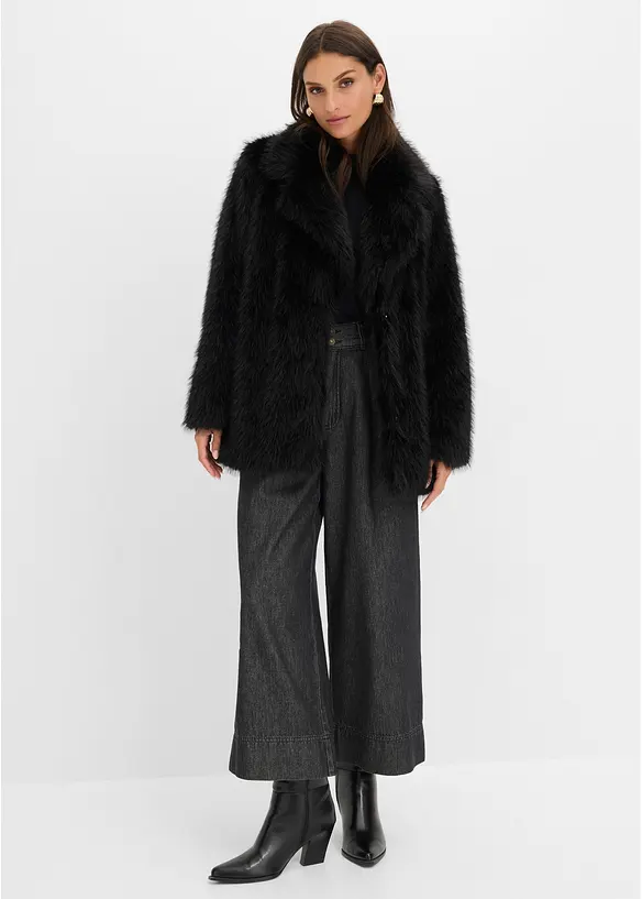 Oversized fuskepelsjakke, bonprix