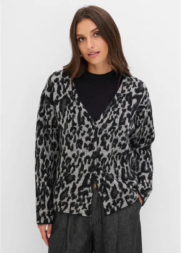 Cardigan med V-hals, bonprix