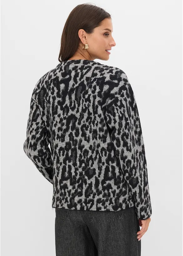 Cardigan med V-hals, bonprix