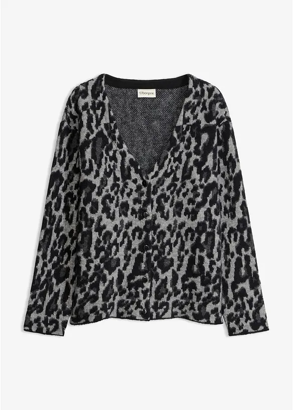 Cardigan med V-hals, bonprix