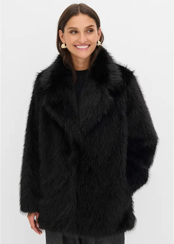 Oversized fuskepelsjakke, bonprix
