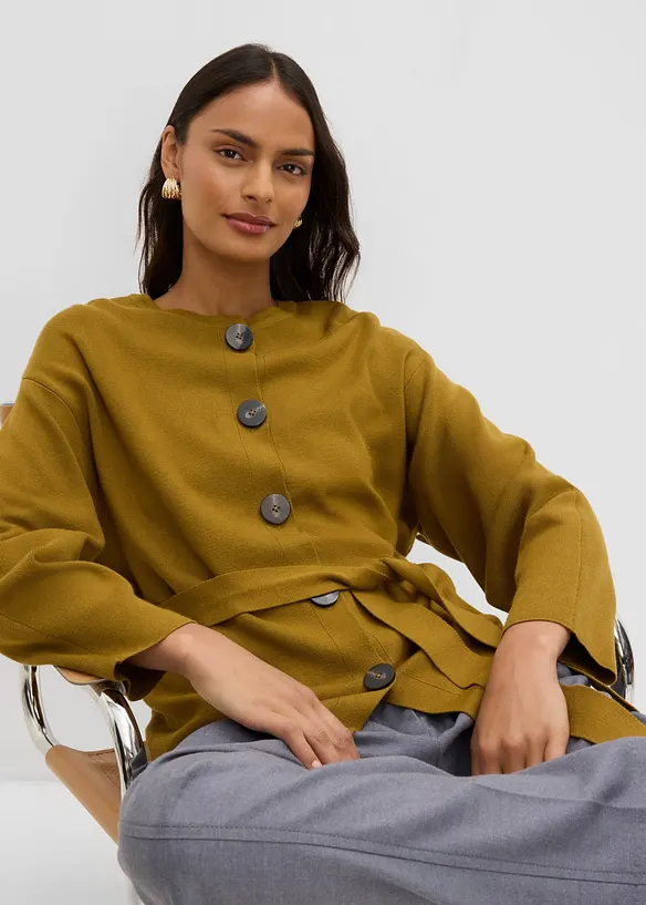 Cardigan i fin viskoseblanding, bonprix