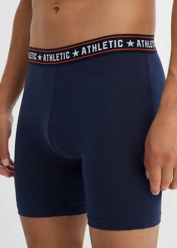 Boksershorts med bomull i ettersittende modell i midi-lengde (2-pack), bonprix