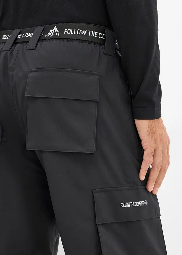 Skibukse med cargolommer og varmende fleecef&ocirc;r, vanntett, bonprix