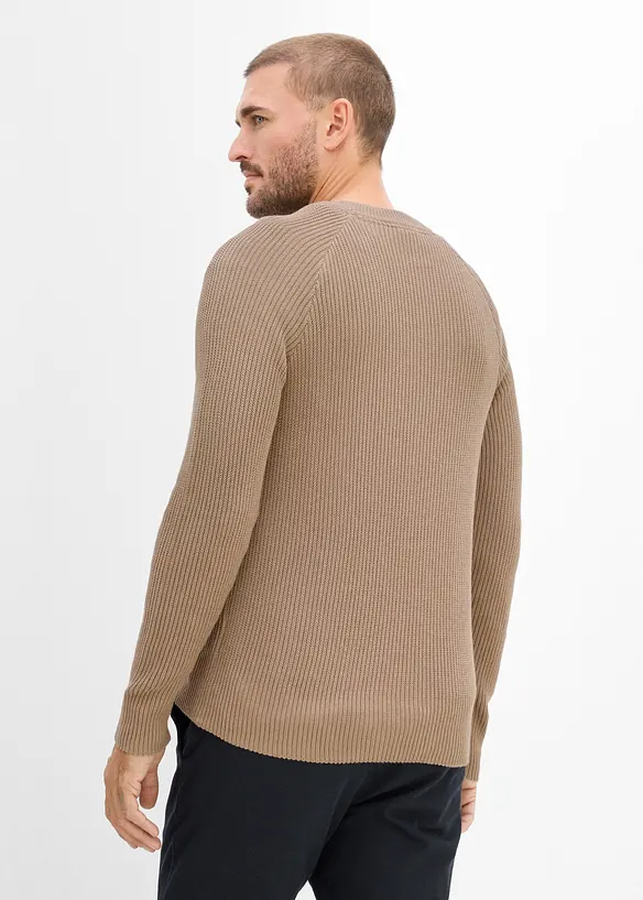 Ribbestrikket genser i slim fit, bonprix
