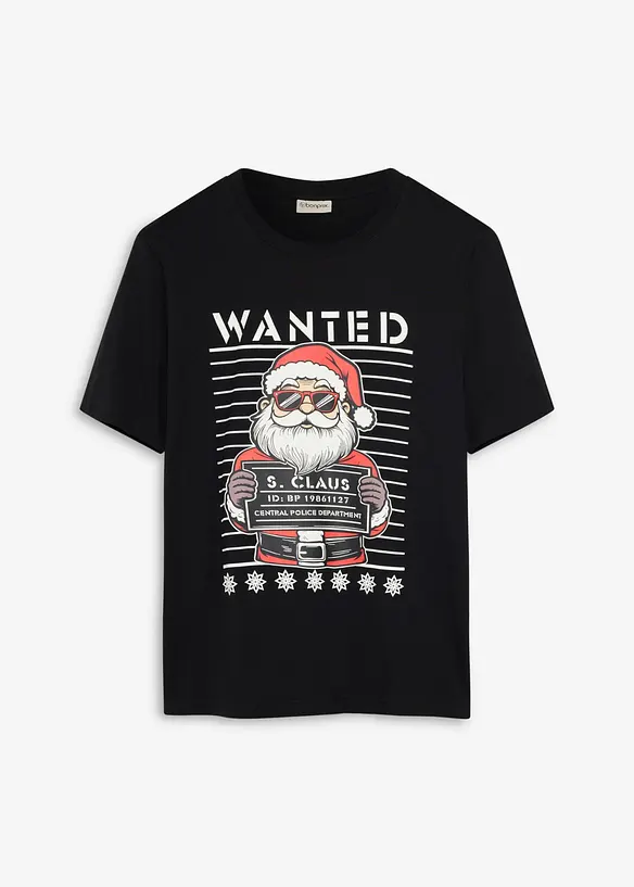 Julelig T-skjorte i 100% &oslash;kologisk bomull, bonprix
