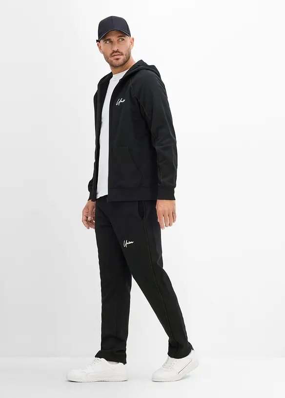Joggebukse i 100% bomull med detaljer i kontrastfarge, bonprix