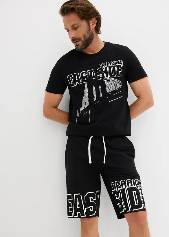 Sweat-bermudashorts i 100% &oslash;kologisk bomull, bonprix