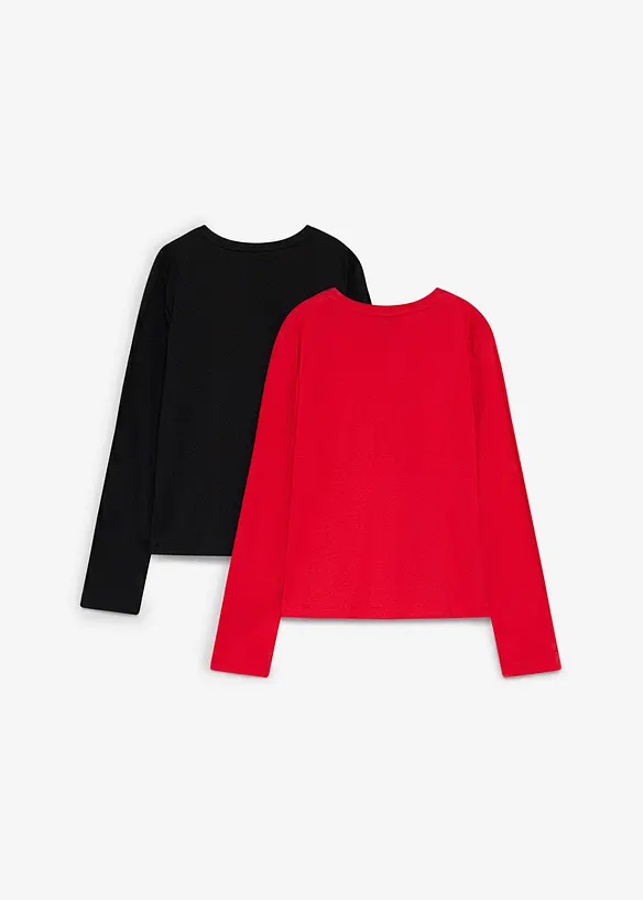 Langermet juletopp (2-pack), bonprix