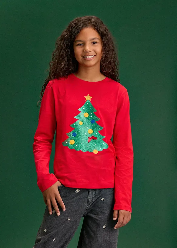 Langermet juletopp (2-pack), bonprix