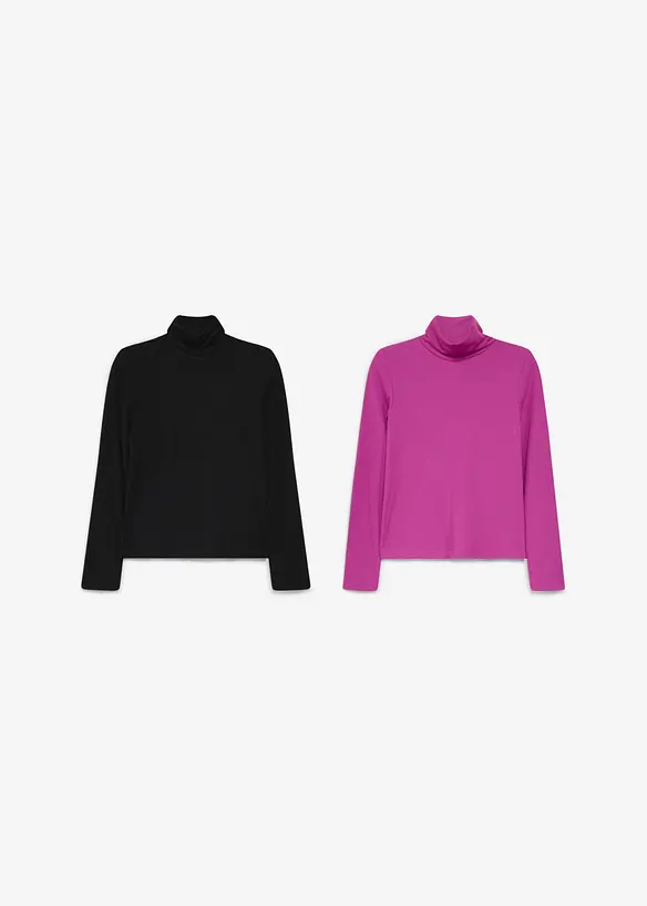Varmende, langermet topp (2-pack), bonprix