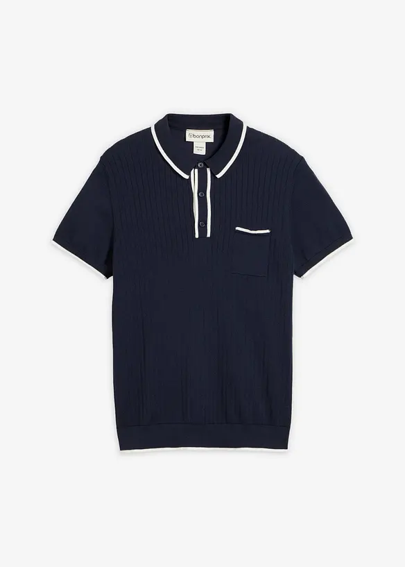 Strikket poloskjorte i Regular Fit, bonprix