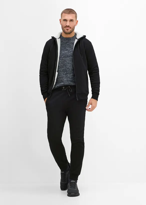 Vintervarm joggedress med deilig myk pilefleece, bonprix