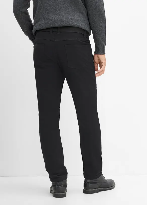 Varmende bukse i regular fit med belte, straight, bonprix