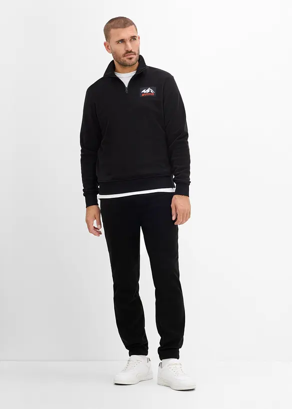 Joggebukse i fleece og regular fit, bonprix