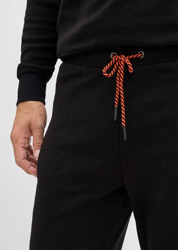 Joggebukse i fleece og regular fit, bonprix