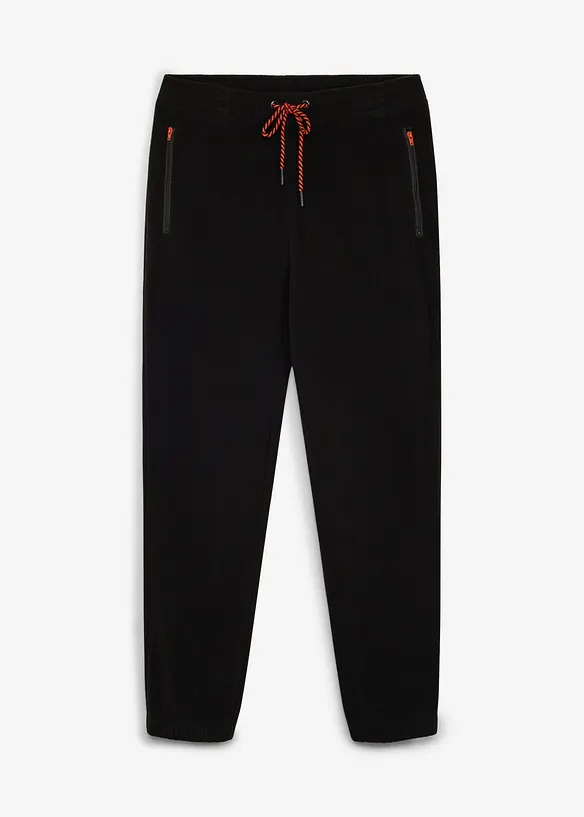 Joggebukse i fleece og regular fit, bonprix