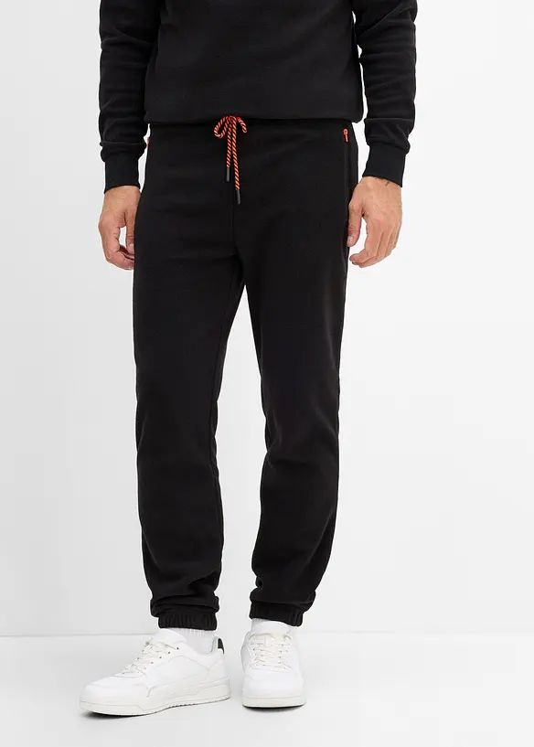 Joggebukse i fleece og regular fit, bonprix