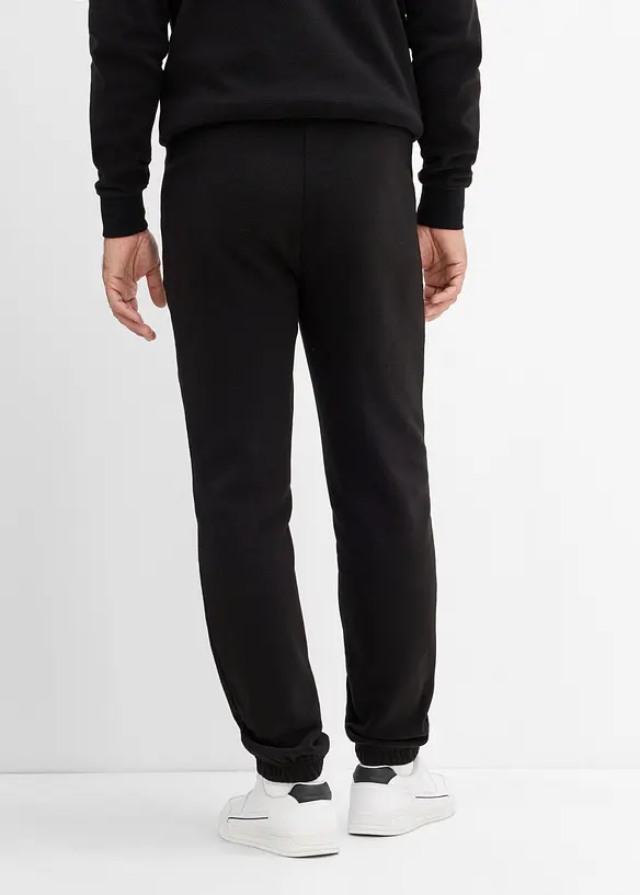 Joggebukse i fleece og regular fit, bonprix
