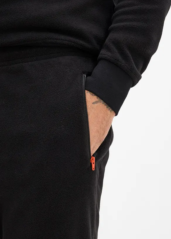 Joggebukse i fleece og regular fit, bonprix