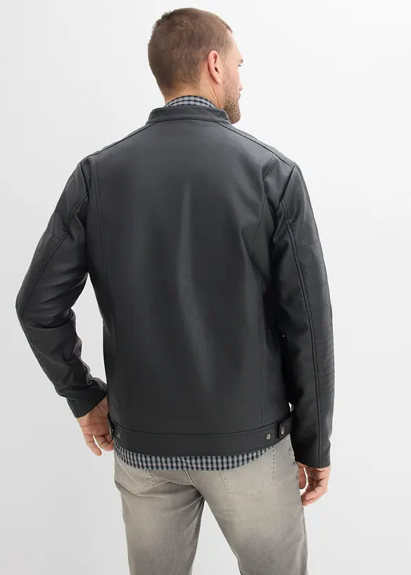 Jakke i imitert skinn og regular fit, bonprix
