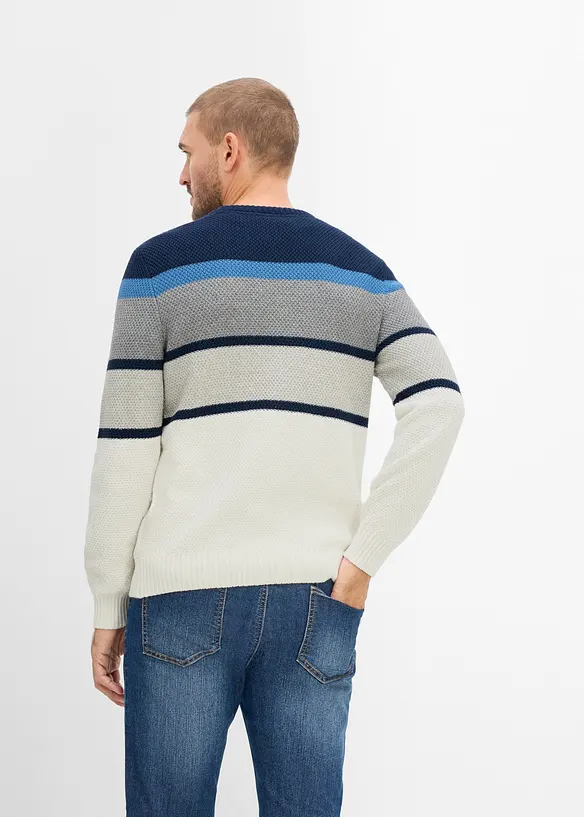 Strikket genser i 100% bomull, bonprix