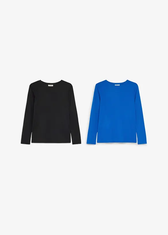 Varmende, langermet topp (2-pack), bonprix
