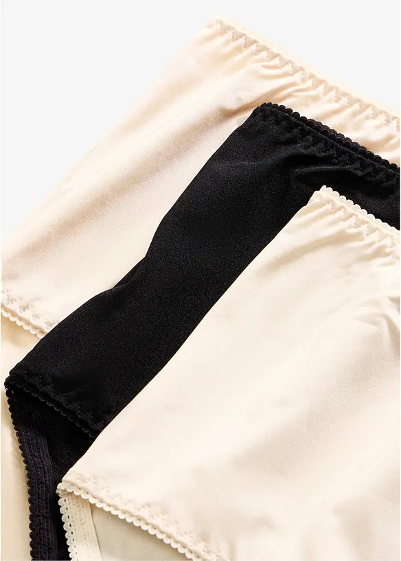Highwaist-truse i mikrofiber  (3-pack), bonprix