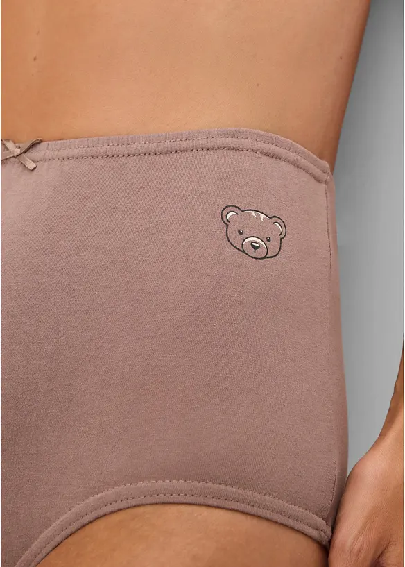 High waist truse med &oslash;kologisk bomull (4-pack), bonprix