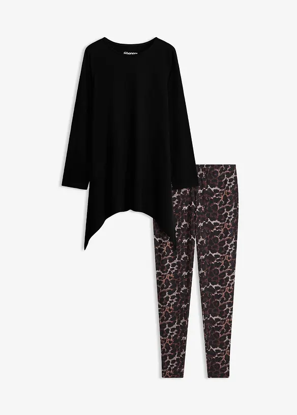 Pyjamas i myk bomull, bonprix