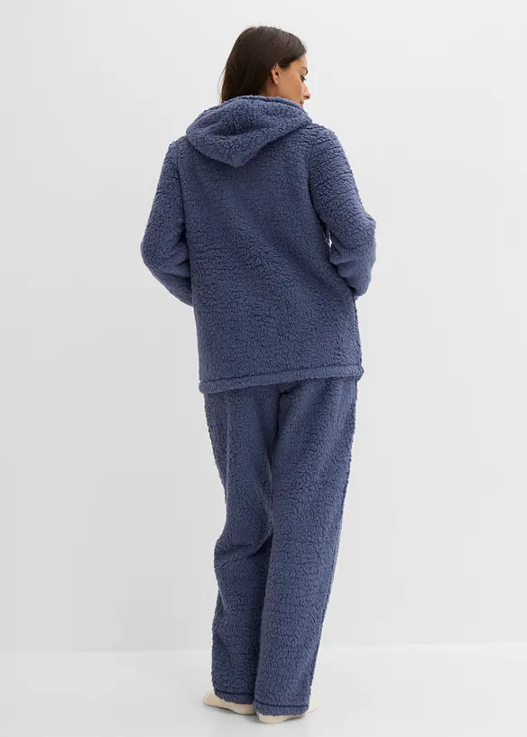 Loungewear kosedress i pilefleece, bonprix