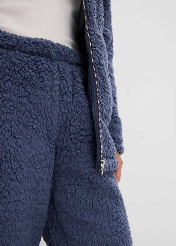 Loungewear kosedress i pilefleece, bonprix
