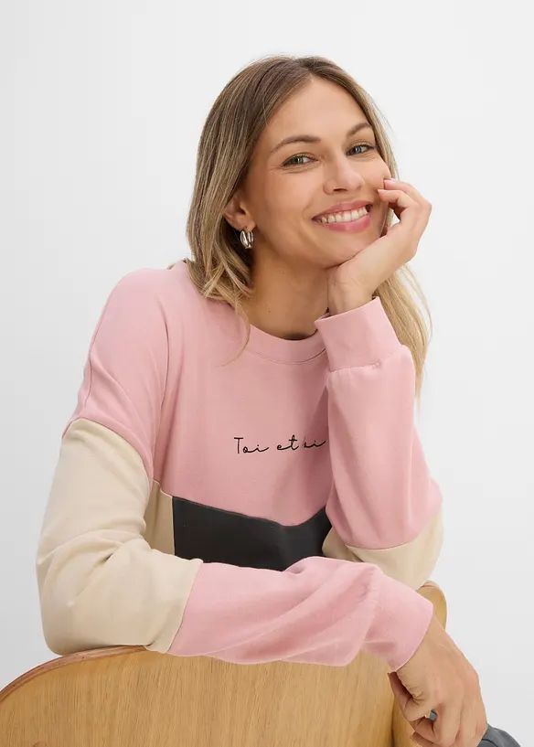 Sweatkjole i 100% bomull, bonprix