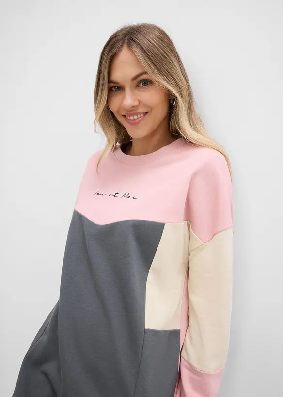 Sweatkjole i 100% bomull, bonprix