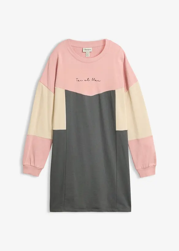 Sweatkjole i 100% bomull, bonprix