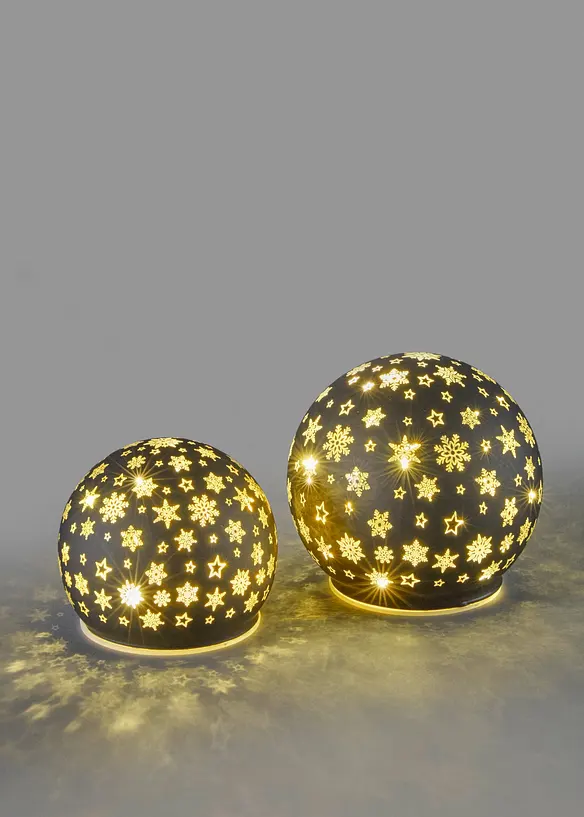 LED-kuler med stjernem&oslash;nster (2-delt sett), bonprix