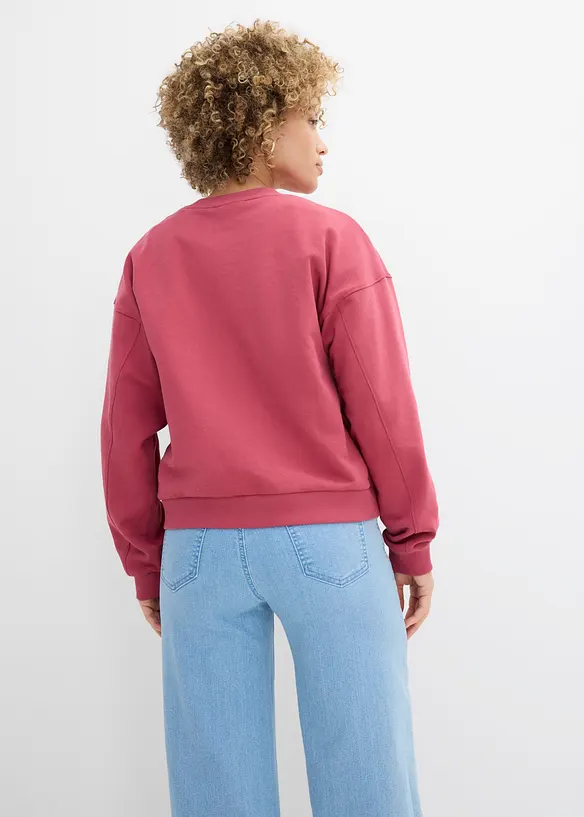Oversized sweatshirt i 100% &oslash;kologisk bomull, bonprix