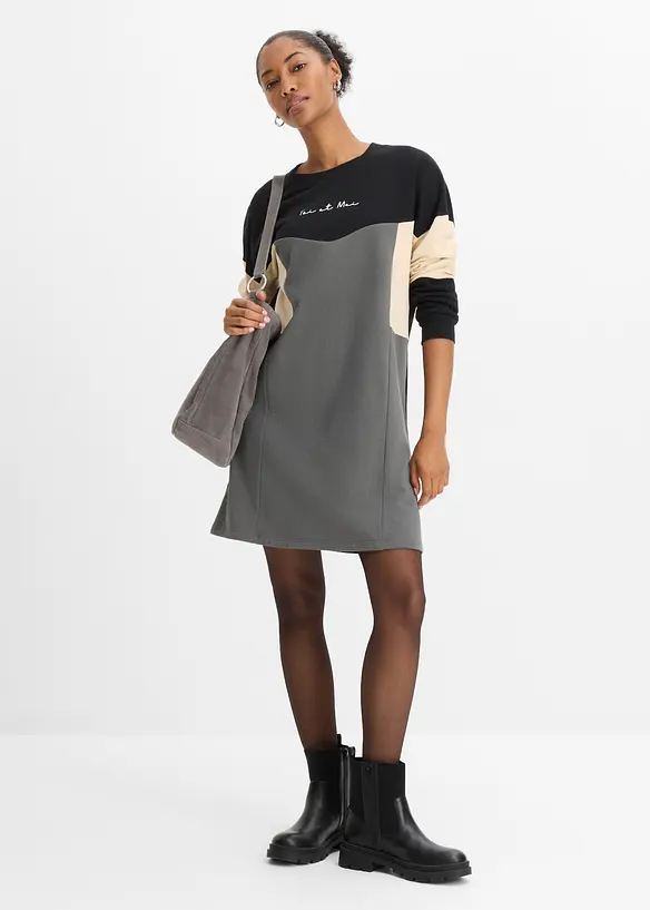 Sweatkjole i 100% bomull, bonprix
