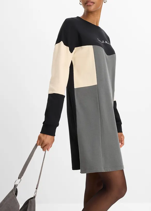 Sweatkjole i 100% bomull, bonprix