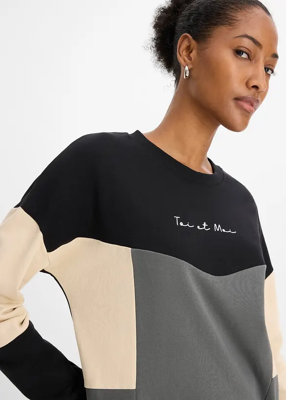 Sweatkjole i 100% bomull, bonprix