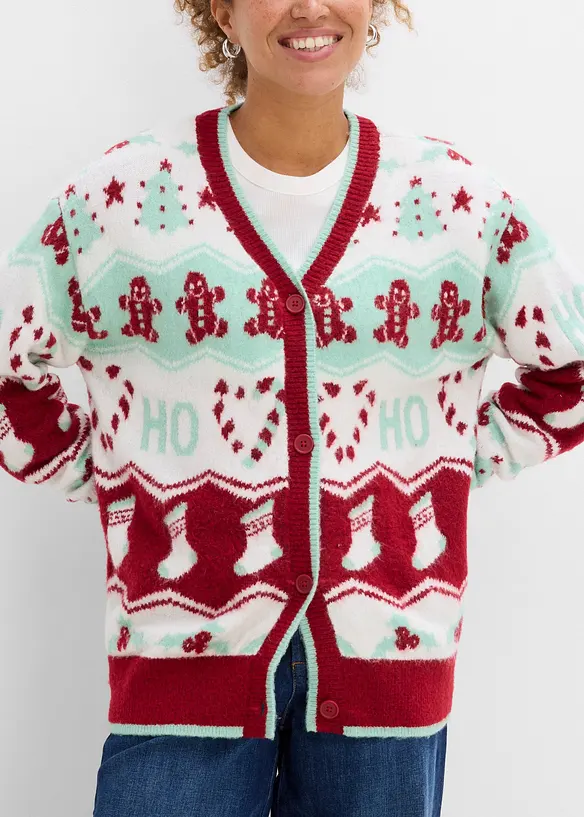 Julelig cardigan, bonprix