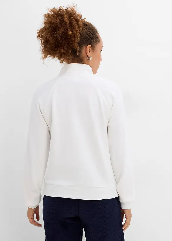 Half-zip-sweatshirt i scuba, bonprix
