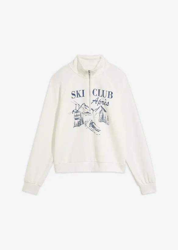 Half-zip-sweatshirt i scuba, bonprix